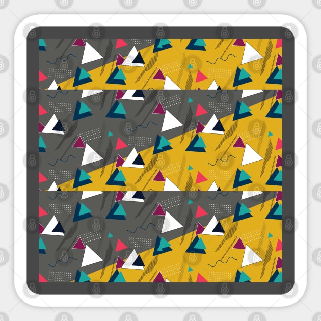 Geometric Memphis #3 - Repeat Pattern Art Decor Design Sticker by DankFutura